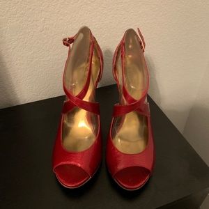 Carlos Santana Peep Toe Heels